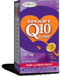 SMART Q10 - CoQ10 100 mg (Orange Cream 30 chew tabs) Enzymatic Therapy